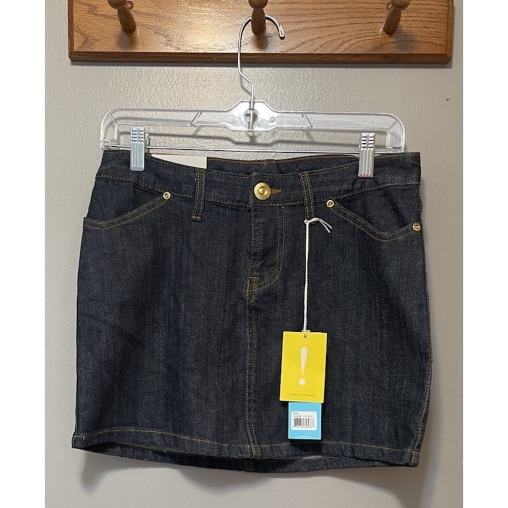 Eleven By Venus Williams Dark Wash Mini Skirt Denim Nwt Size 4 30x15